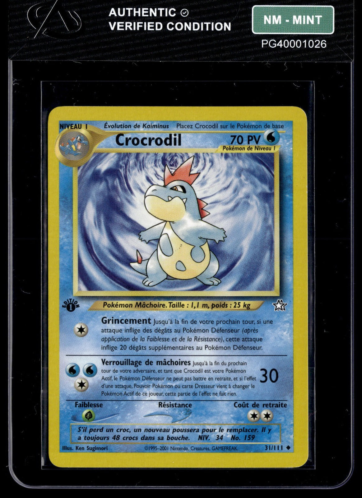 Crocrodil Peu Commune Neo Genesis 31 NM