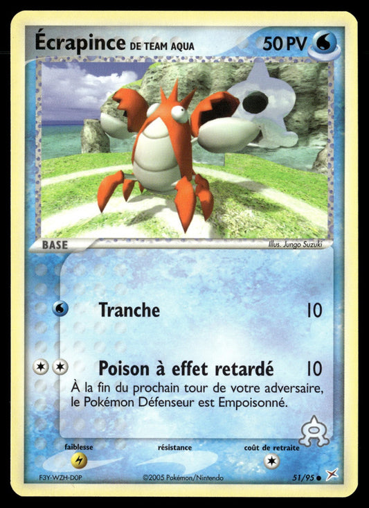 Écrapince de Team Aqua Commune EX Team Magma vs Team Aqua 51 NM