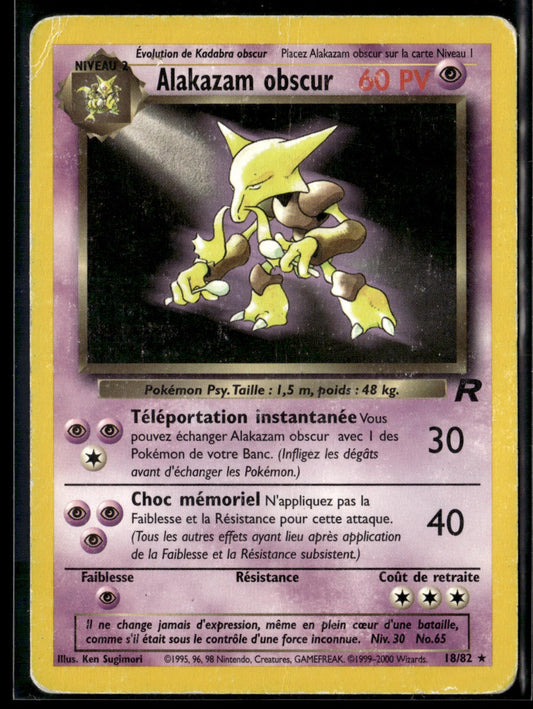 Alakazam obscur Rare Team Rocket 18 