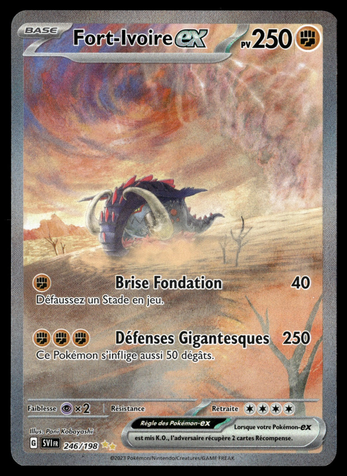 Fort-Ivoire-ex Illustration spéciale rare Écarlate et Violet 246 EXC 