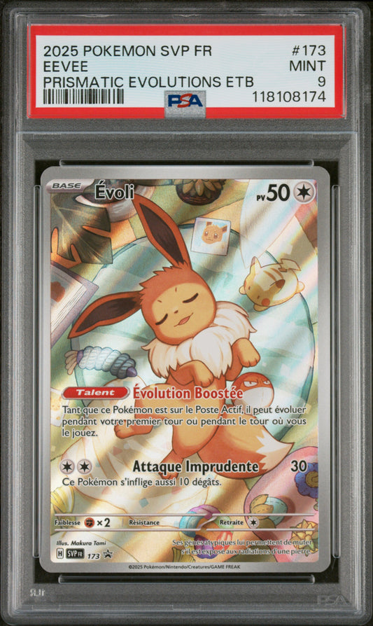 Evoli Pokemon Svp Fr-Sv Black Star Promo 173 NM PSA 9