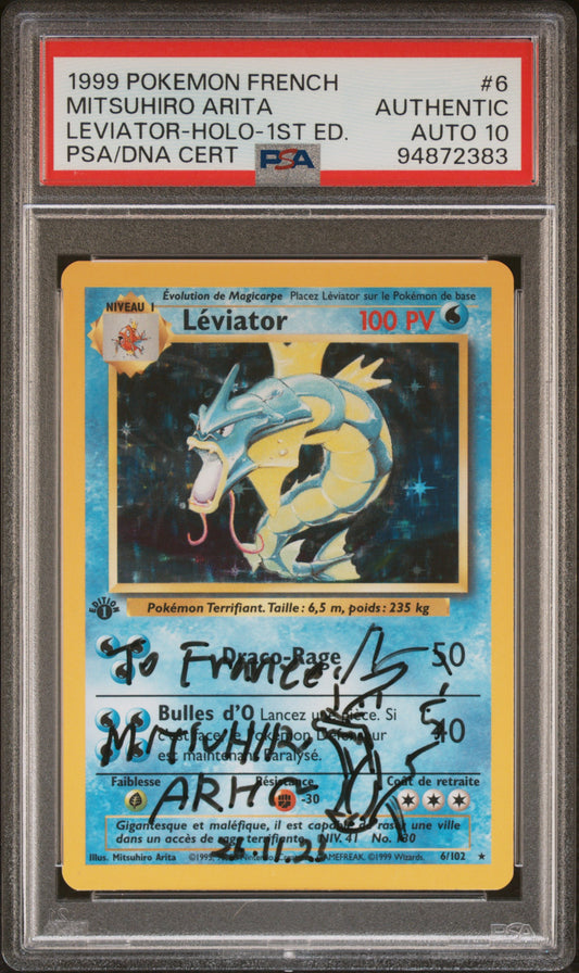  Leviator-Holo-1st Ed. NM PSA Sketch Mitsuhiro Arita