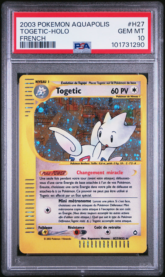 Togetic-Holo Pokemon Aquapolis H27 NM PSA 10